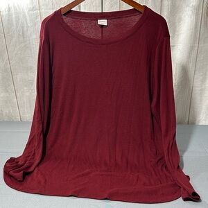 Xieerduo Elegant Burgundy Women's Top